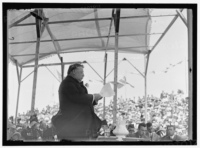 William Howard Taft, c1909-1917. US president making a speech.