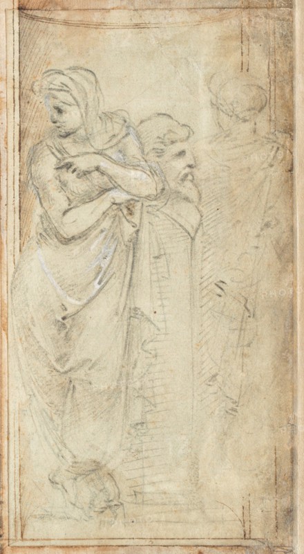 Two Draped Women Standing on Either Side of a Herm, 1488/1493.