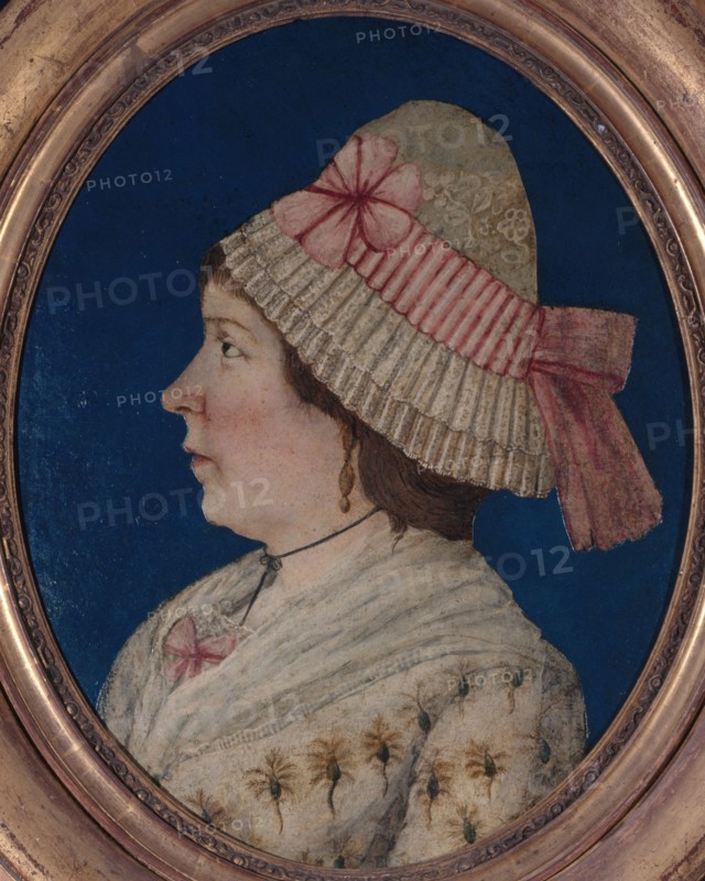 Portrait of a woman, in profile, from the revolutionary period, c1790.