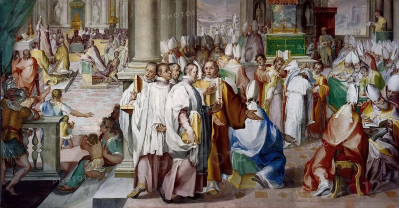 The Third Council of Constantinople, ca 1585-1590 . Creator: Nebbia, Cesare (1536-1614).