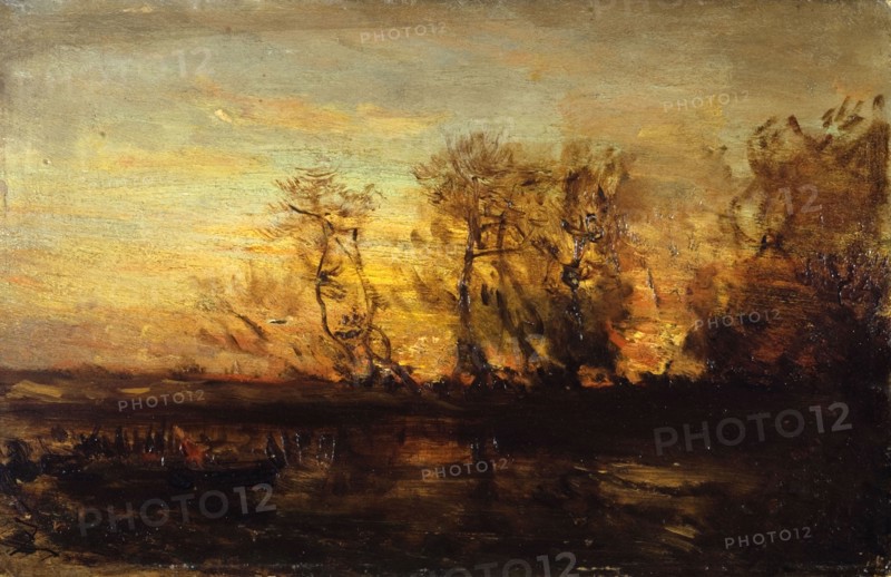 Coucher de soleil, between 1850 and 1860.