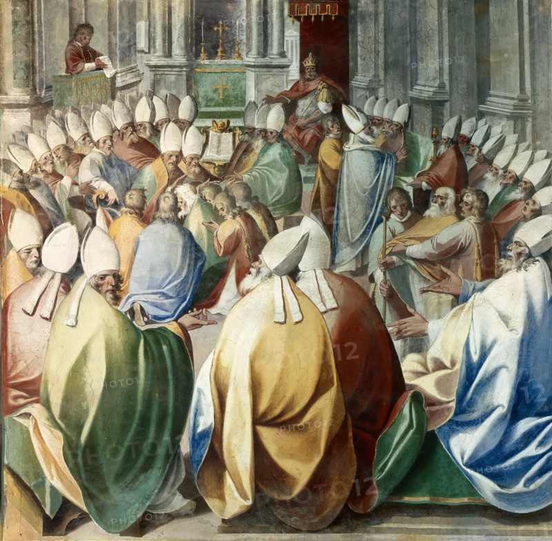 The Fourth Council of Constantinople, ca 1585-1590 . Creator: Nebbia, Cesare (1536-1614).