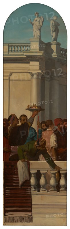 Venetian style feast (left part), between 1846 and 1851.