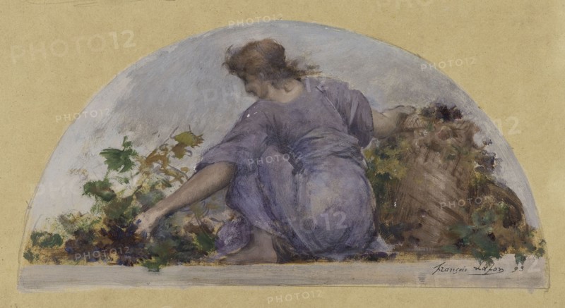 Sketch for the dining room of the Hotel de Ville, Harvest, c1893.