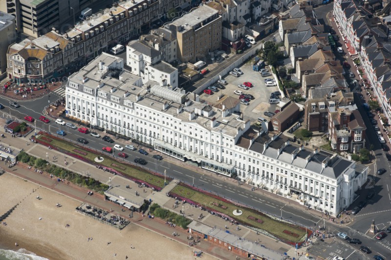 Burlington Hotel and Carpet Gardens, Eastbourne, East Sussex, 2016.