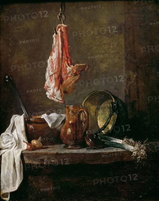 Nature morte au carré de viande, 1730. Creator: Chardin, Jean-Baptiste Siméon (1699-1779).