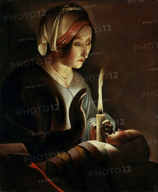 Saint Anne with the Christ Child, ca 1645-1648. Creator: La Tour, Georges, de (1583-1652).
