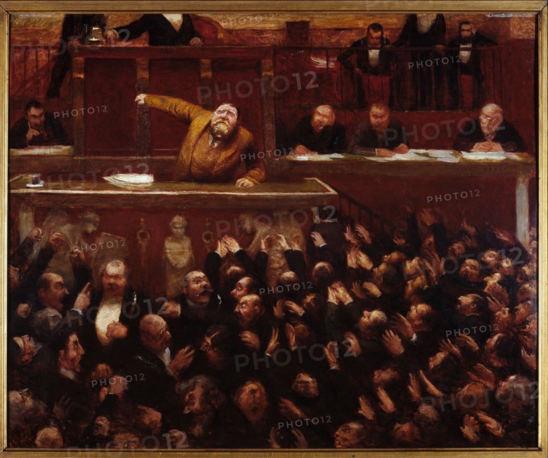 Jean Jaurès (1859-1914), à la tribune de la Chambre des députés, 1903.