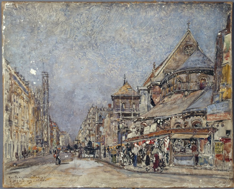 Rue Reaumur and the apse of Saint-Martin-des-Champs church, 1900.
