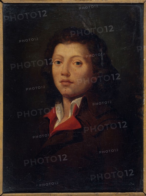 Portrait of a young man from the revolutionary era, between 1789 and 1799.