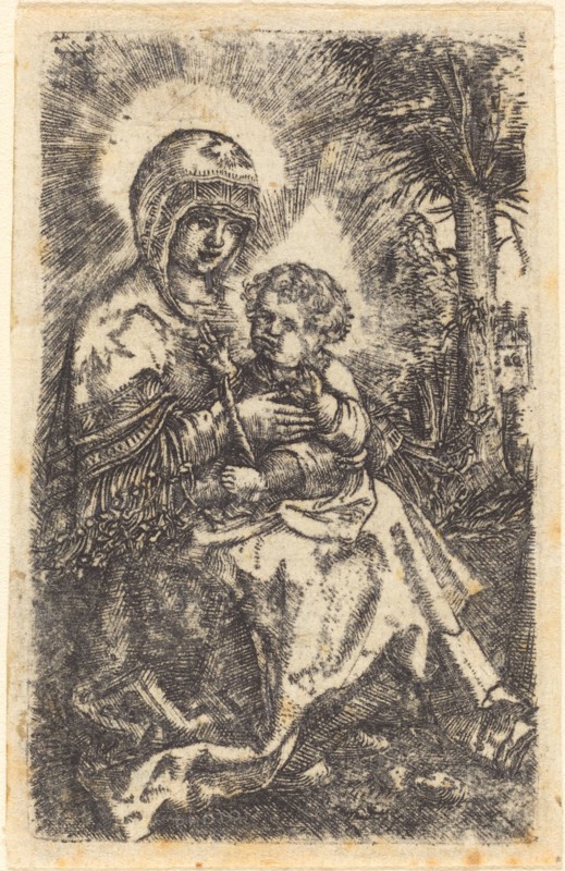 The "Beautiful Virgin" of Ratisbon in a Landscape, c. 1519/1520.