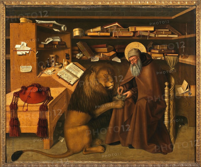 Saint Jerome in his Study, 1445-1446. Found in the collection of the Museo di Capodimonte, Naples.