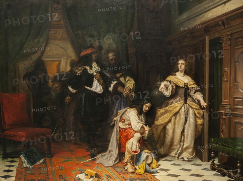 Queen Christina of Sweden and Monaldeschi, 1853. Found in the collection of the Göteborg Konstmuseum.