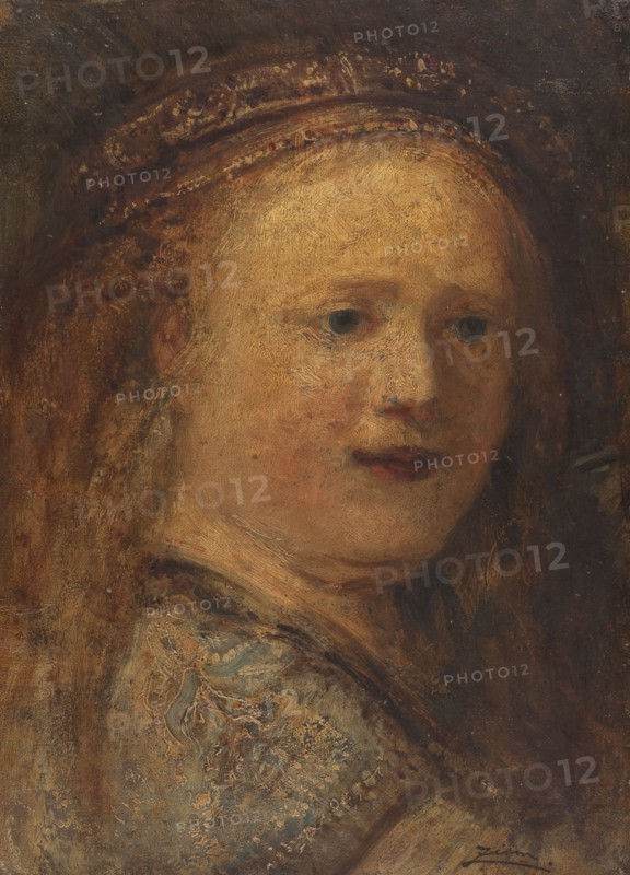 Etude de femme, copie d'après Rembrandt, 1853.