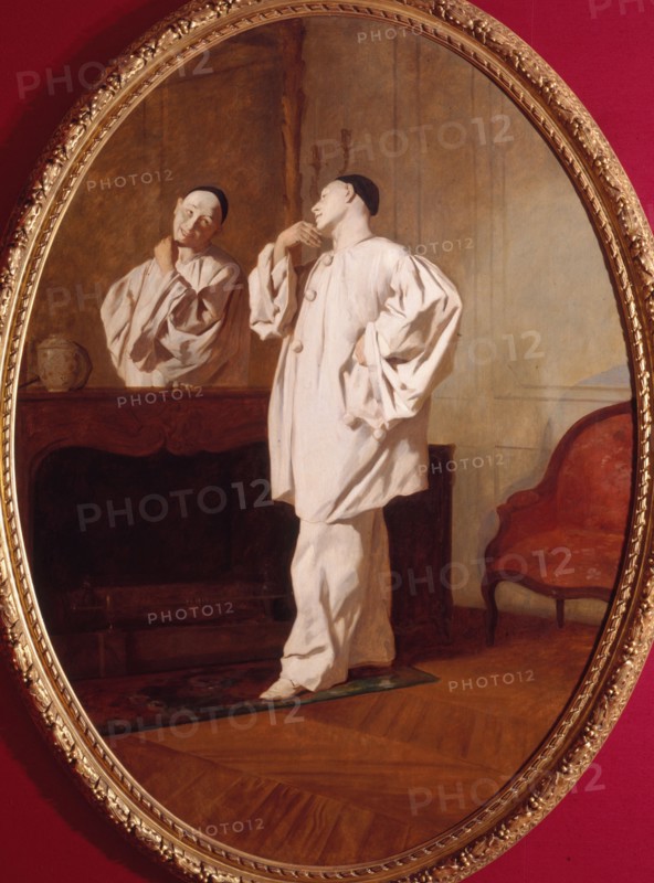 The mime actor Charles Deburau (1829-1873), in Pierrot's costume, c1850.