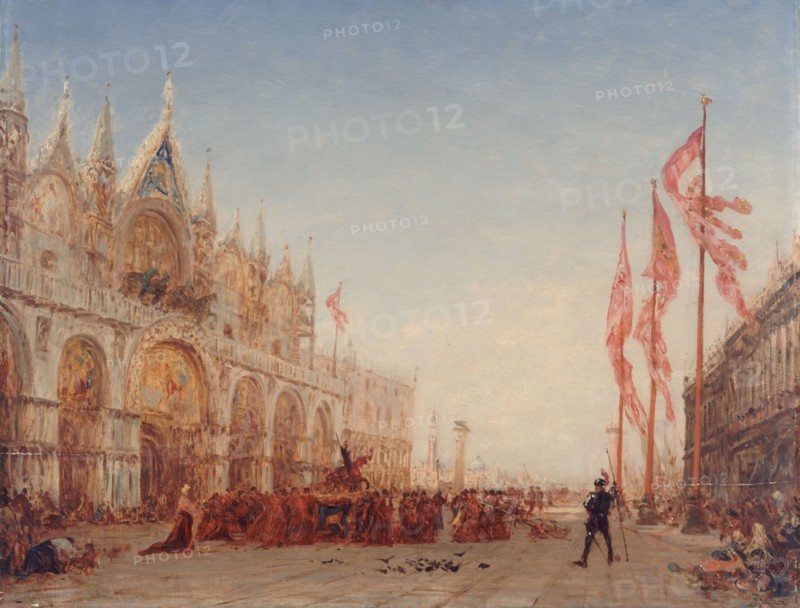 Venise, procession de la Saint-Georges, c.1870.