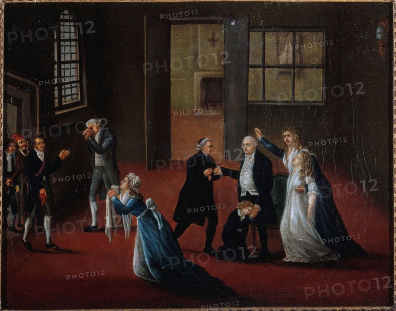 Farewell of Louis XVI to his family, January 20, 1793, between 1788 and 1798.