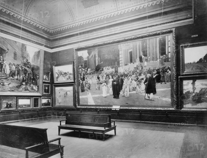 Exhibit in art gallery, World's Columbian Exposition, Chicago, Illinois, 1893.