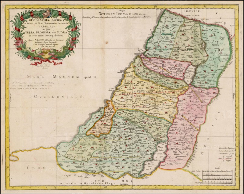 Map of the Holy Land Divided into the Twelve Tribes of Israel , 1679. Private Collection.