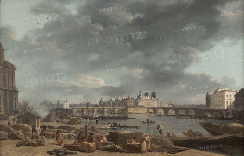 The tip of the Ile de la Cite, seen from Port Saint-Nicolas, c1780.