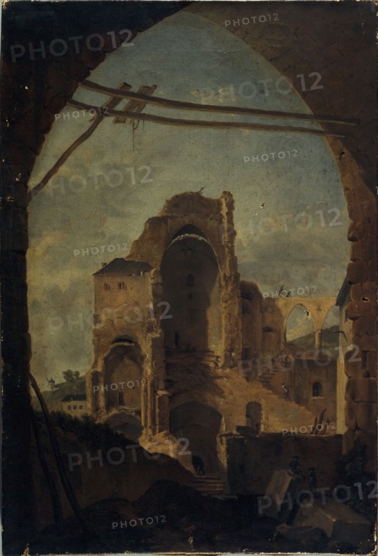 Ruins of the former abbey of Montmartre, known as the lower abbey, c1840.