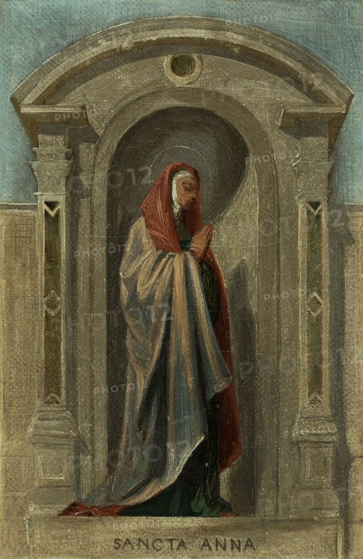 Sketch for the Church of Notre-Dame-de-Bonne-Nouvelle: Saint Anne, c1840.