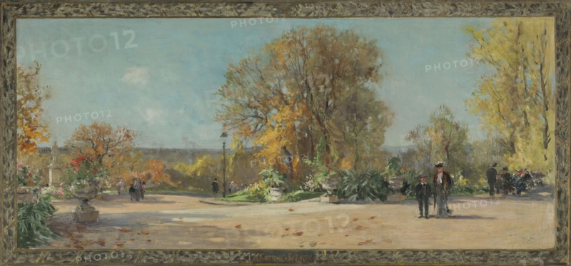 Sketch for the town hall of Vanves: Terrace of the Lycee Michelet, 1902.
