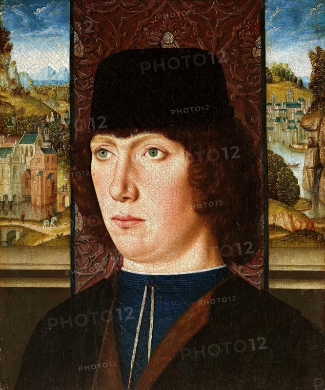 Portrait of young man, c. 1480-1485. Found in the collection of the Accademia Carrara, Bergamo.