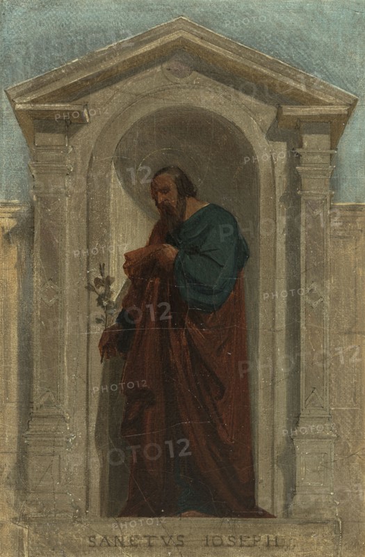 Sketch for the Church of Notre-Dame-de-Bonne-Nouvelle: Saint Joseph, c1840.