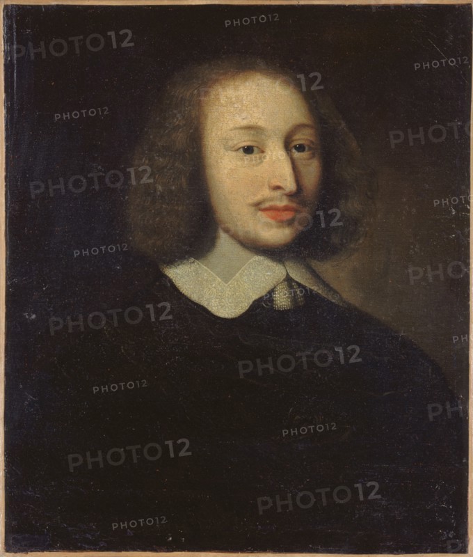 Portrait thought to be of Blaise Pascal (1623-1662), scientist and writer, c1650.
