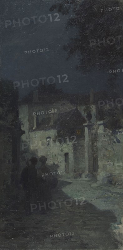 Sketch for the town hall of Bagneux: rue Etienne Dolet, landscape, c1907.
