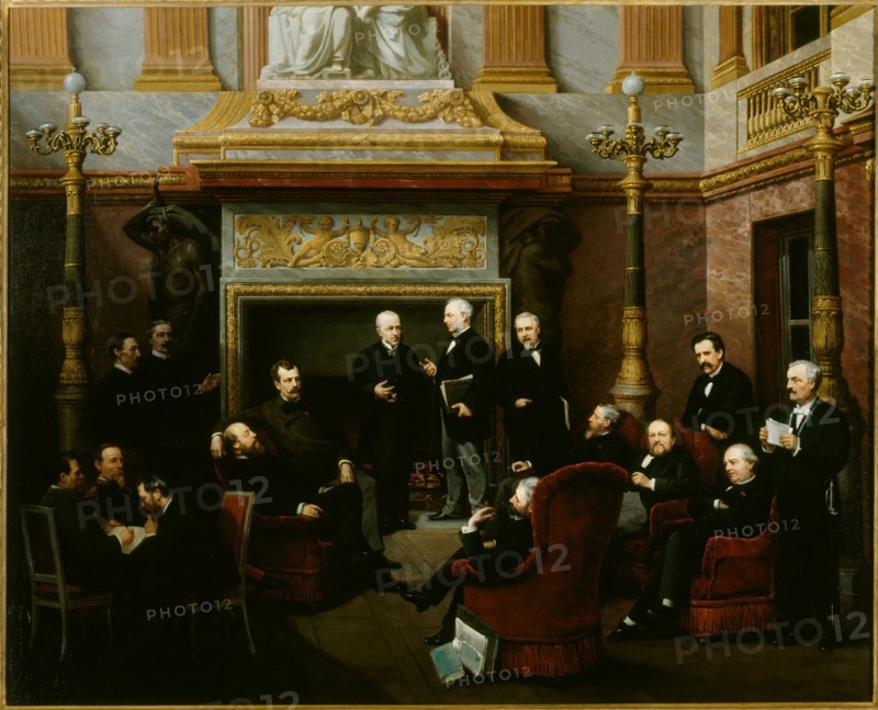 Smoking Room of the National Assembly at Palace of Versailles, in 1876, c1876.