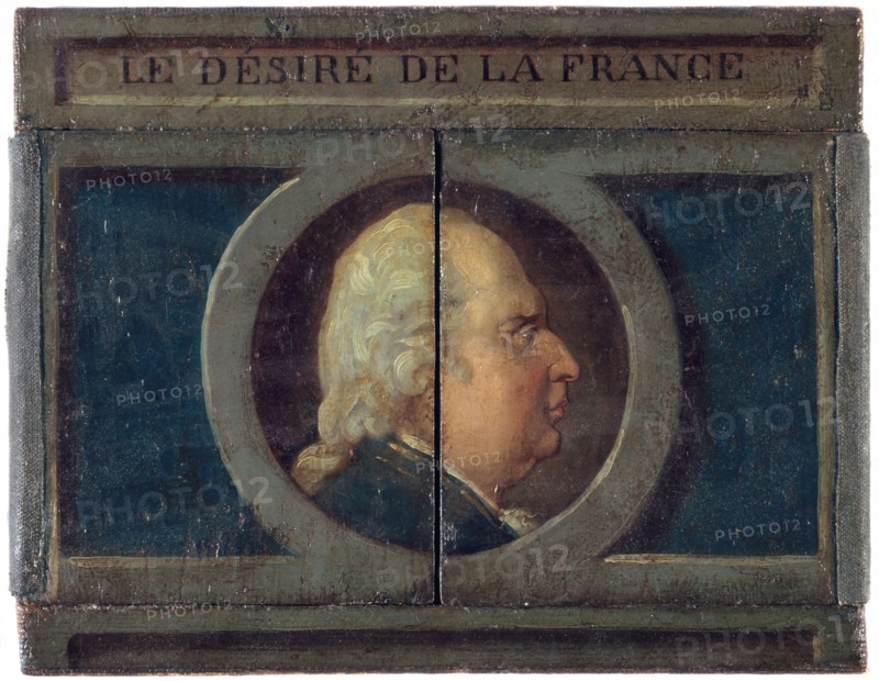 Le Desire' of France. Portrait of Louis XVIII and hidden portrait of Napoleon, c1815.