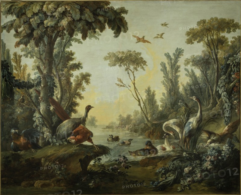 Paysage aux échassiers, between 1765 and 1770.