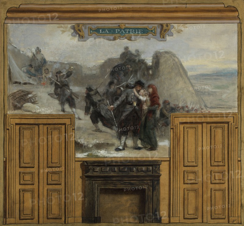 Sketch for the town hall in Arcueil-Cachan: The homeland, between 1887 and 1888.
