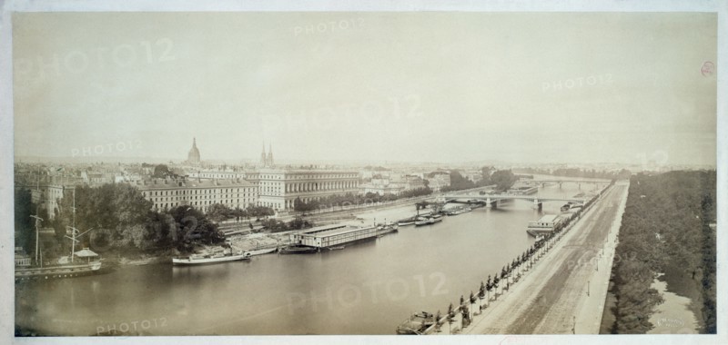Panorama of the Quai d'Orsay, 7th arrondissement, Paris, between 1845 and 1885.