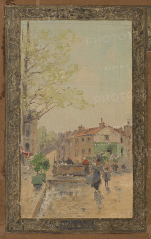 Sketch for the reception hall at the town hall of Vanves: Views of Vanves, 1902.