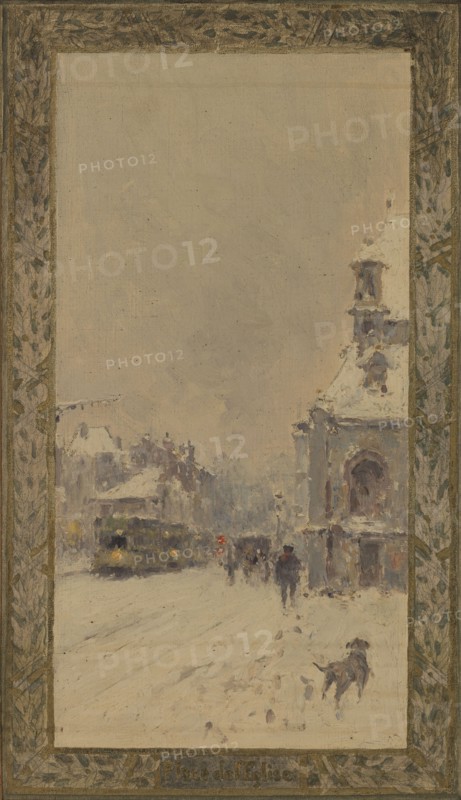 Sketch for the reception hall at the town hall of Vanves: Views of Vanves, 1902.