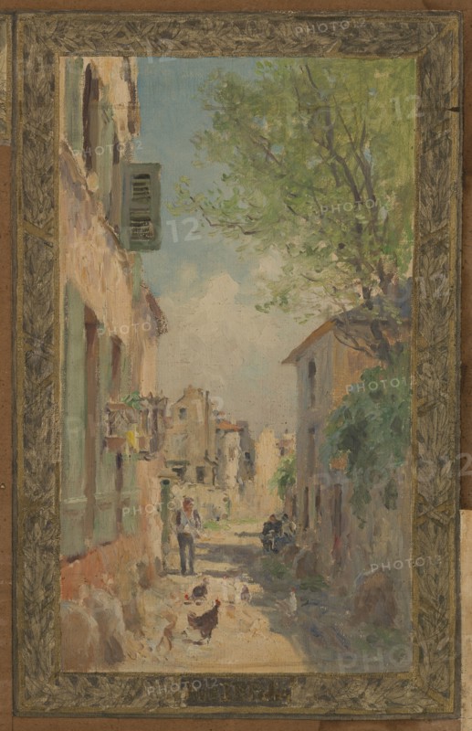 Sketch for the reception hall at the town hall of Vanves: Views of Vanves, 1902.