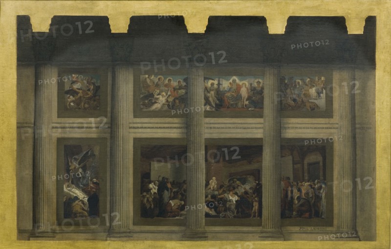 Esquisse pour le Panthéon : La mort de sainte Geneviève, between 1876 and 1885.