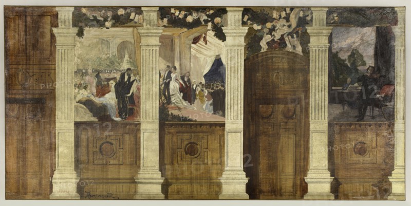 Esquisse pour la mairie du 4ème : Le Bal à la ville ou La Fête mondaine, 1884.