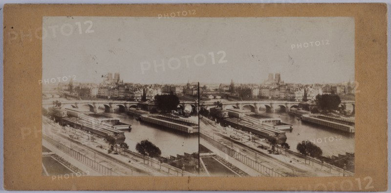 Panorama taken from the Louvre, 1st and 4th arrondissements, Paris, between 1850 and 1860.