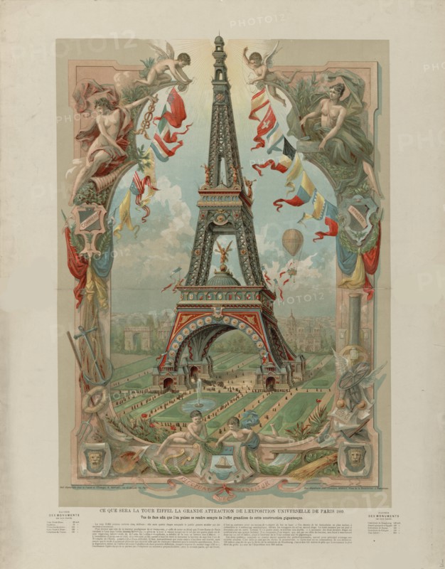 Ce que sera la tour Eiffel la grande attraction de Exposition universelle de 1889, 1889. Private Collection.
