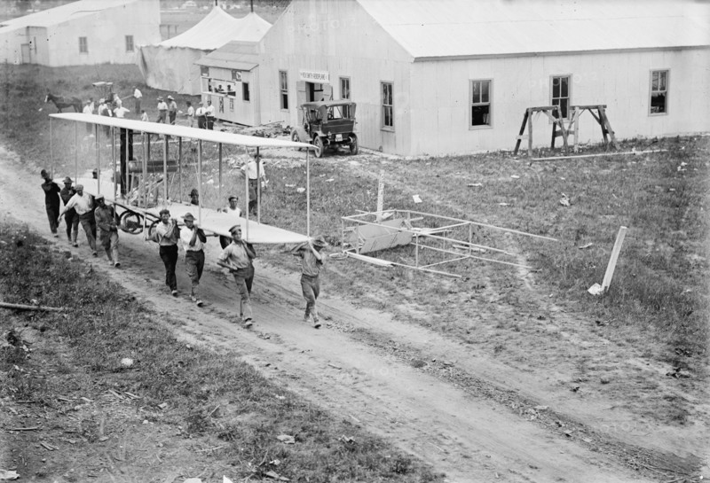 Army Aviation, College Park Aviation Field - Wright Brothers' Plane, Wrecked, 1911. Creator: Harris & Ewing.