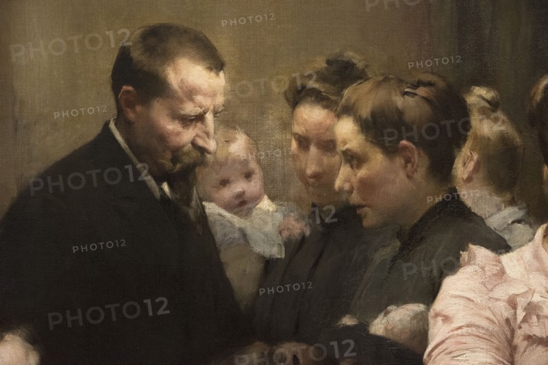 The work of a drop of milk at the Belleville Dispensary (triptych), 1903.
