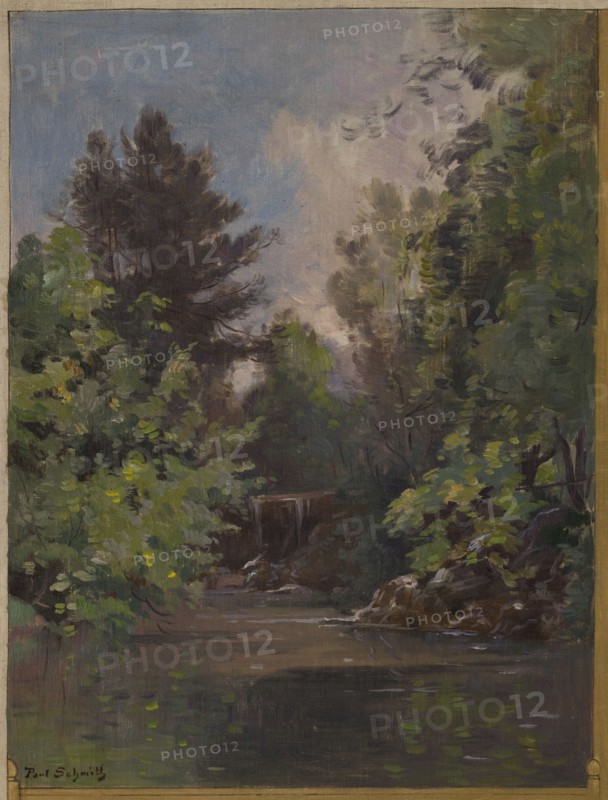 Sketch for the town hall of Vincennes: View of the Bois de Vincennes, 1898.