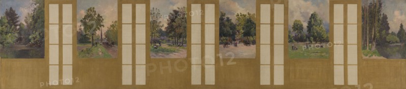 Sketch for the town hall of Vincennes: View of the Bois de Vincennes, 1898.