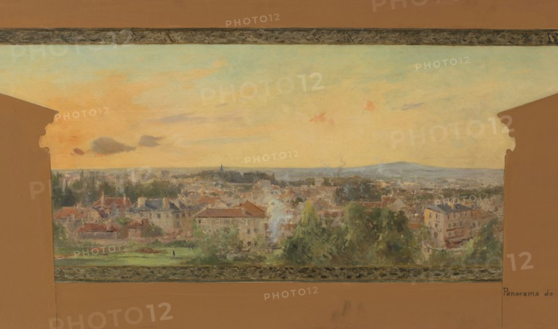 Sketch for the reception hall at the town hall of Vanves: Panorama of Vanves, 1902.