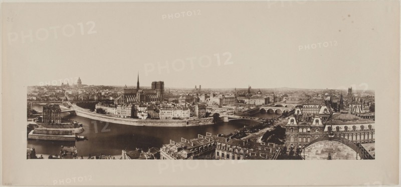 Panorama taken from Saint-Gervais church, 4th arrondissement, Paris, between 1862 and 1872.