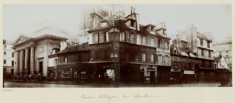 Panorama of the old village of Roule, now rue du Faubourg-Saint-Honore, 8th arrondissement, Paris, 1890.